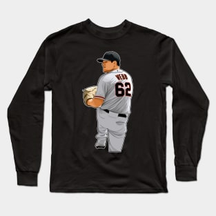 Logan Webb #62 Throw A Pitch Long Sleeve T-Shirt